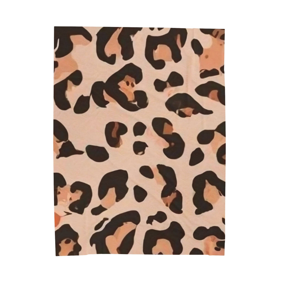 Velveteen Plush Blanket-Cheetah Print