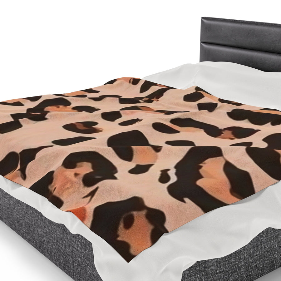 Velveteen Plush Blanket-Cheetah Print