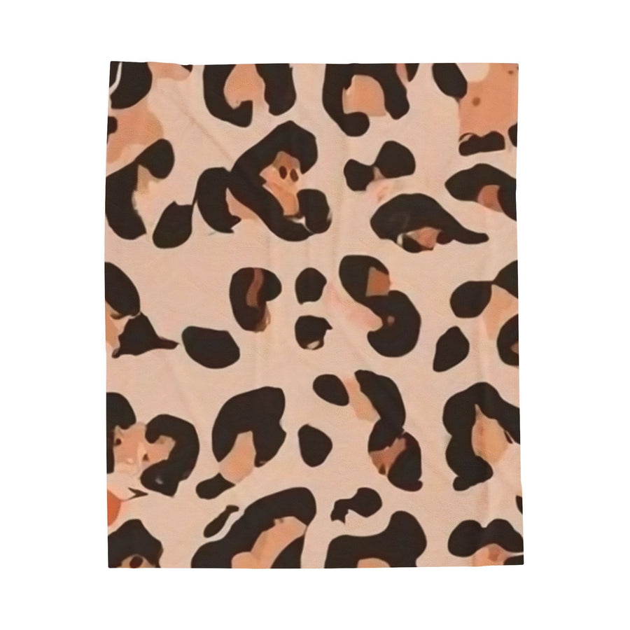 Velveteen Plush Blanket-Cheetah Print