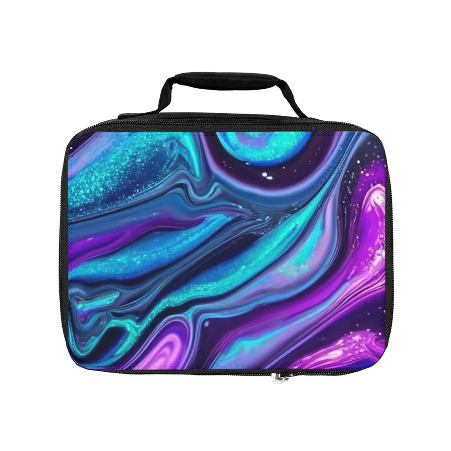 Lunch Bag-Blue and purple sparkles