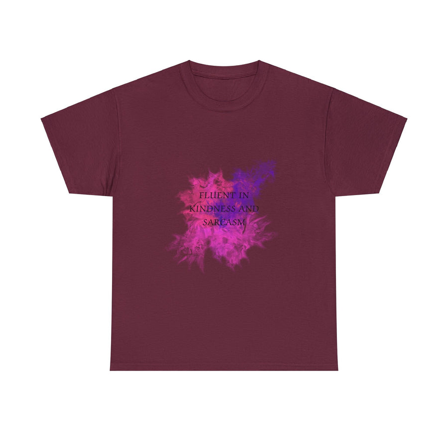 Unisex Heavy Cotton Tee-Fluent in Kindness and Sarcasm