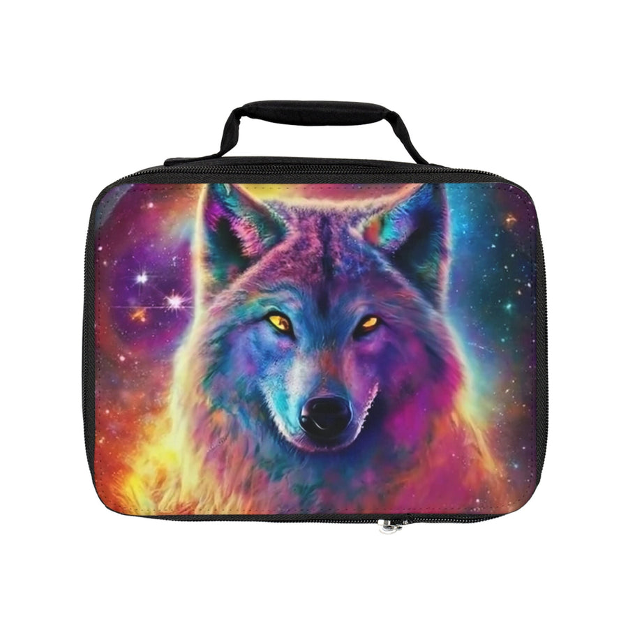 Lunch Bag-Rainbow Vibrant Wolf