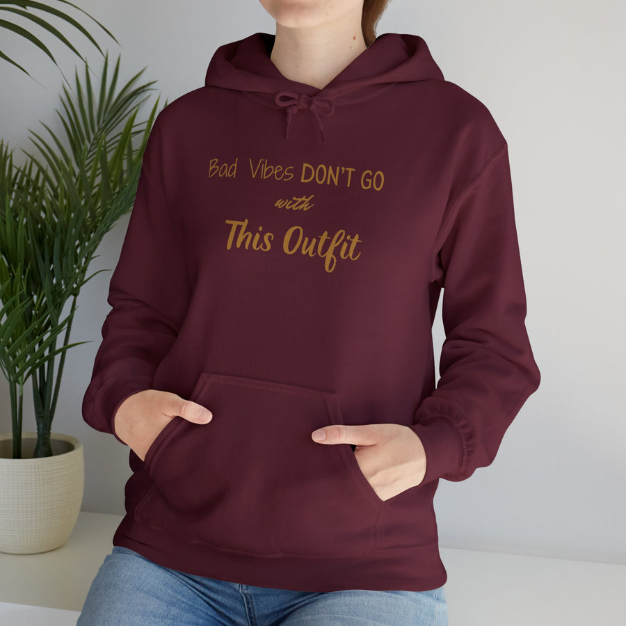 Unisex Heavy Blend™ Hooded Sweatshirt-Bad Vibes Dont Go with This Outfit