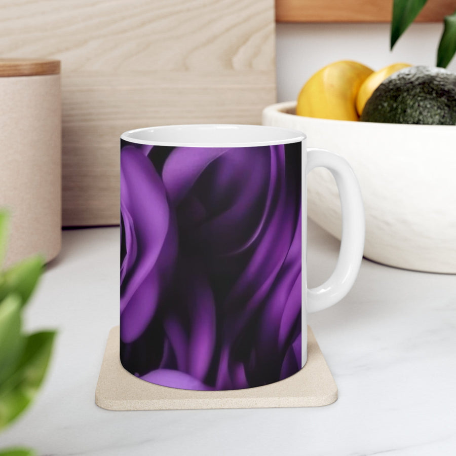 Ceramic Mug 11oz-Purple Rose