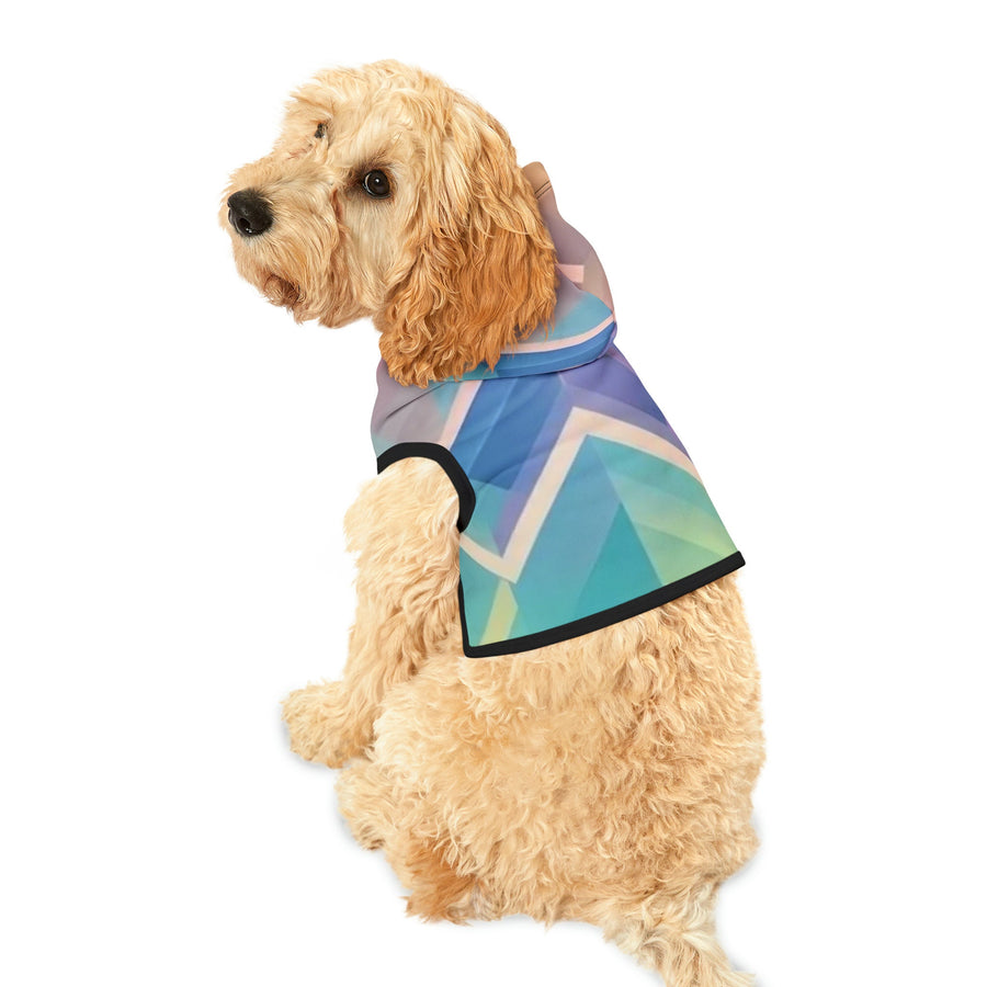 Pet Hoodie-Deco abstract pink, purple, gold, blue