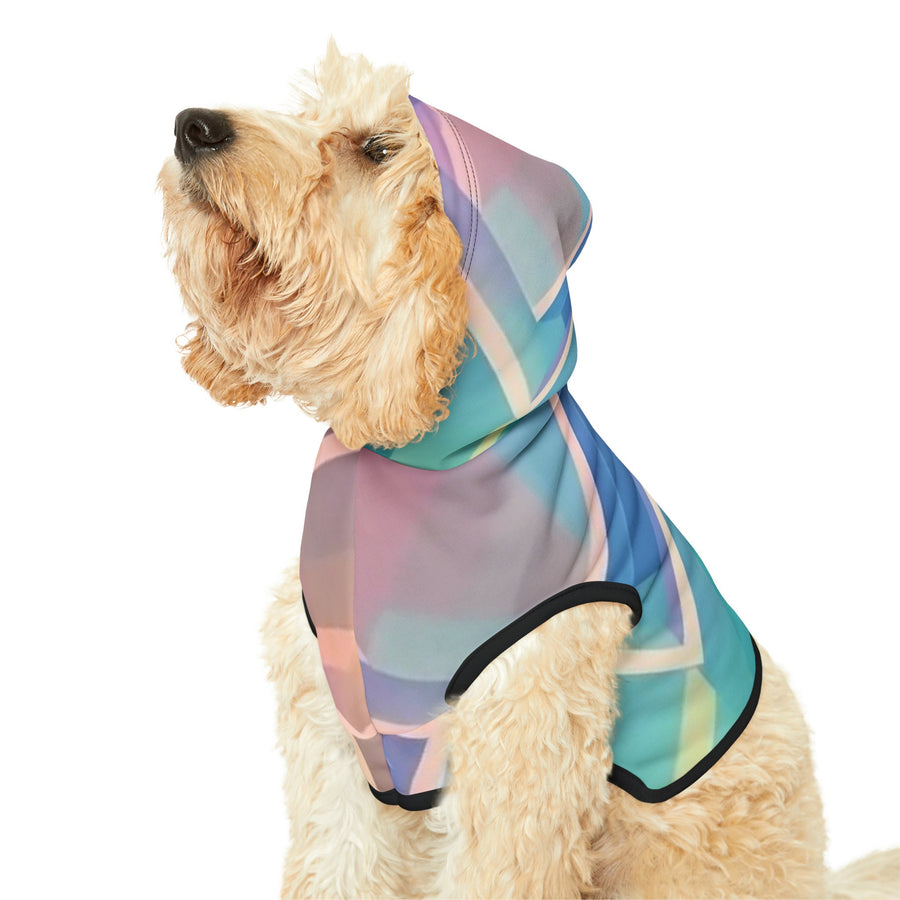 Pet Hoodie-Deco abstract pink, purple, gold, blue