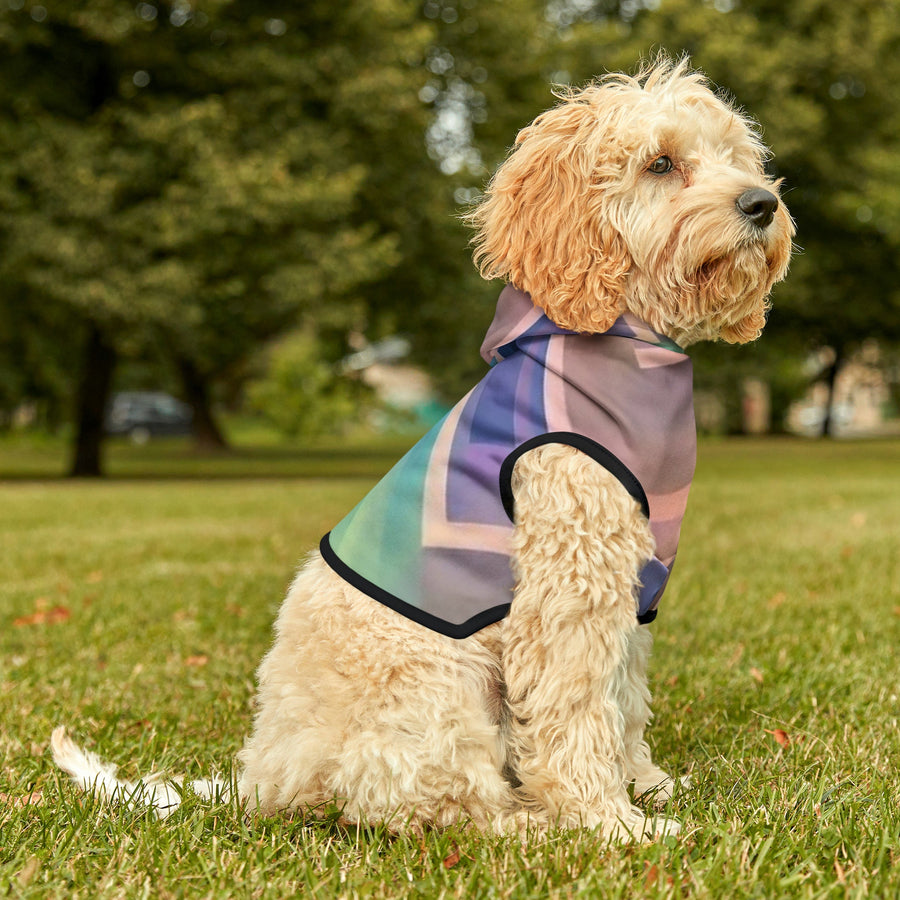 Pet Hoodie-Deco abstract pink, purple, gold, blue