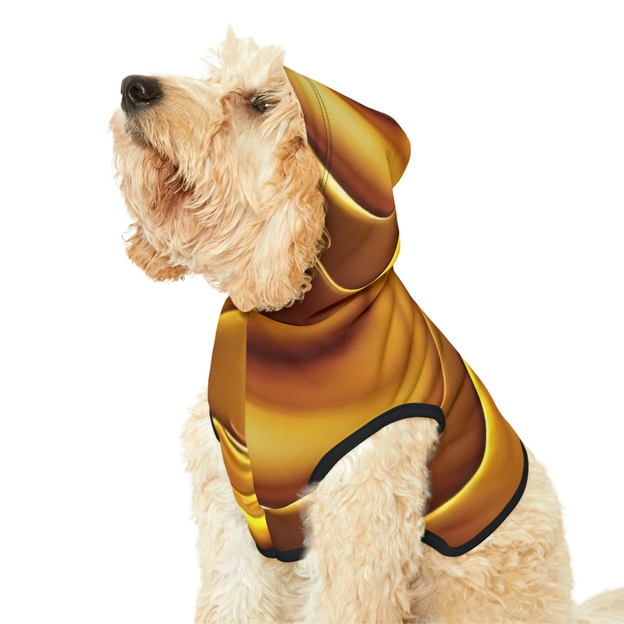 Pet Hoodie-Gold abstract