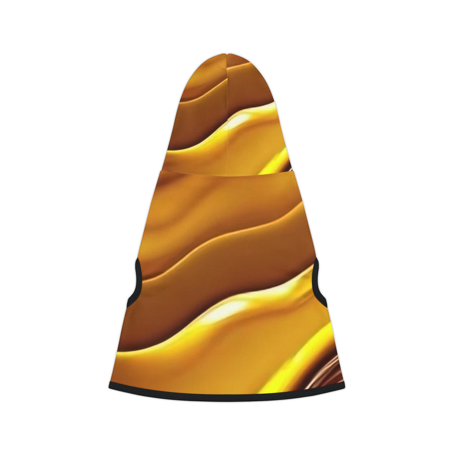 Pet Hoodie-Gold abstract