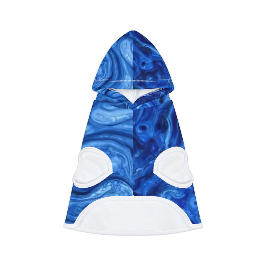 Pet Hoodie- Blue abstract