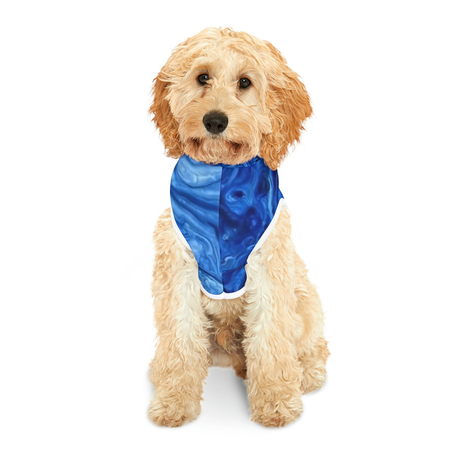 Pet Hoodie- Blue abstract