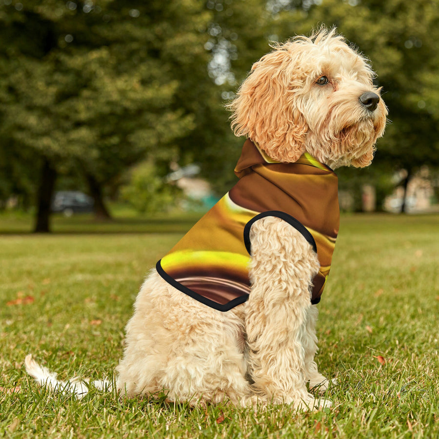 Pet Hoodie-Gold abstract