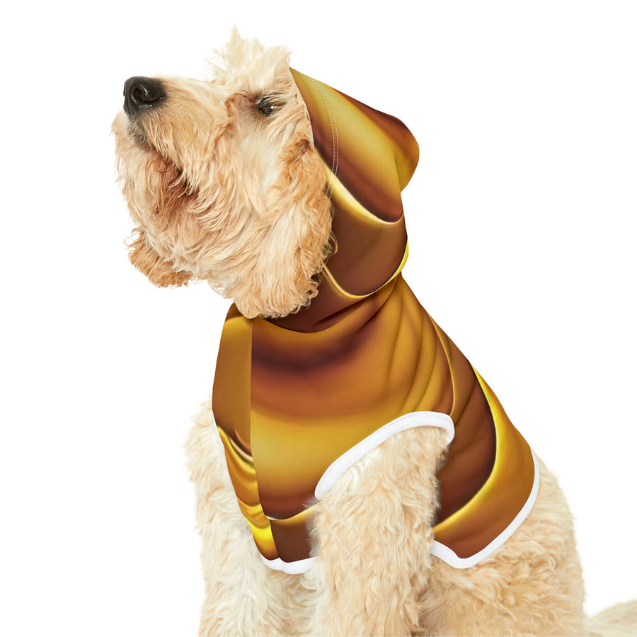 Pet Hoodie-Gold abstract