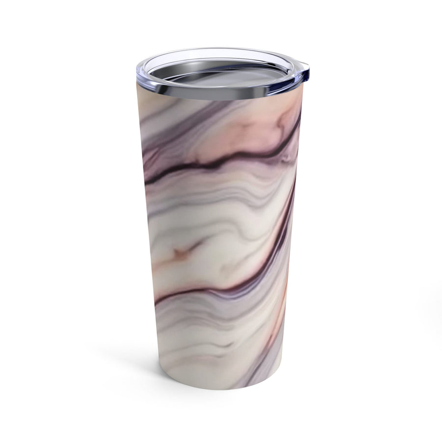Tumbler 20oz -waves of cream, purple and taupe