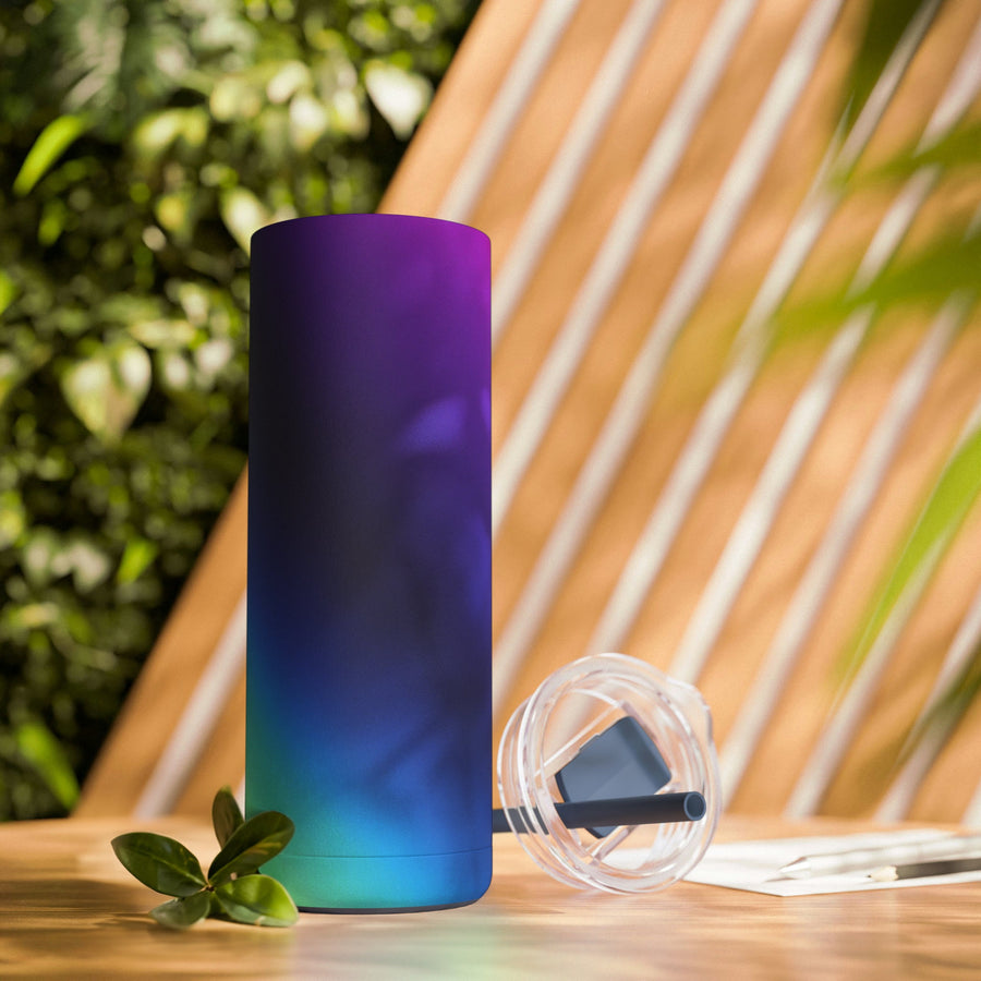 Maars Maker Skinny Matte Tumbler, 20oz-Purple, Blue, Teal, Light green, and White