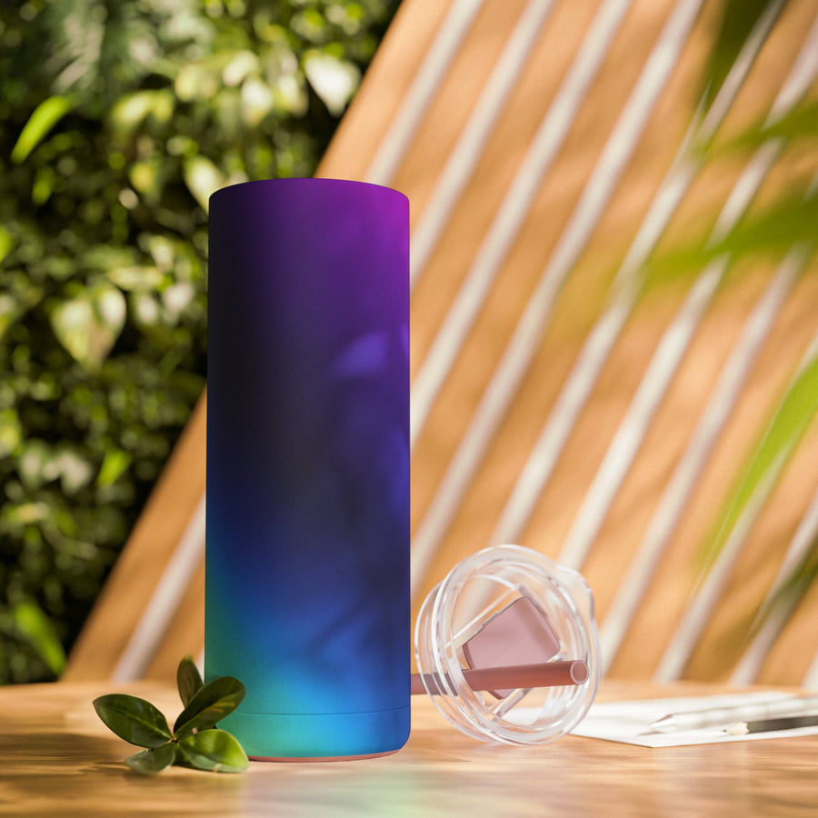 Maars Maker Skinny Matte Tumbler, 20oz-Purple, Blue, Teal, Light green, and White