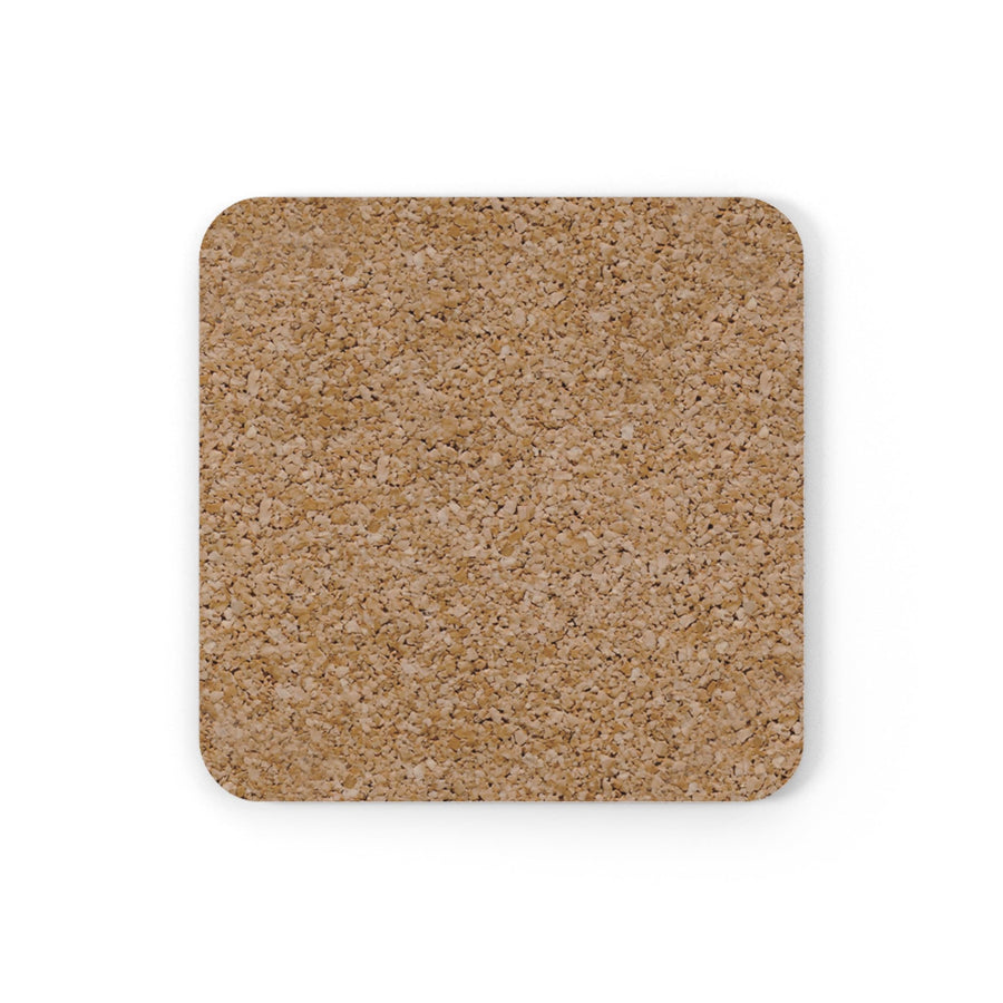 Cork Back Coaster- Blue and gold marble