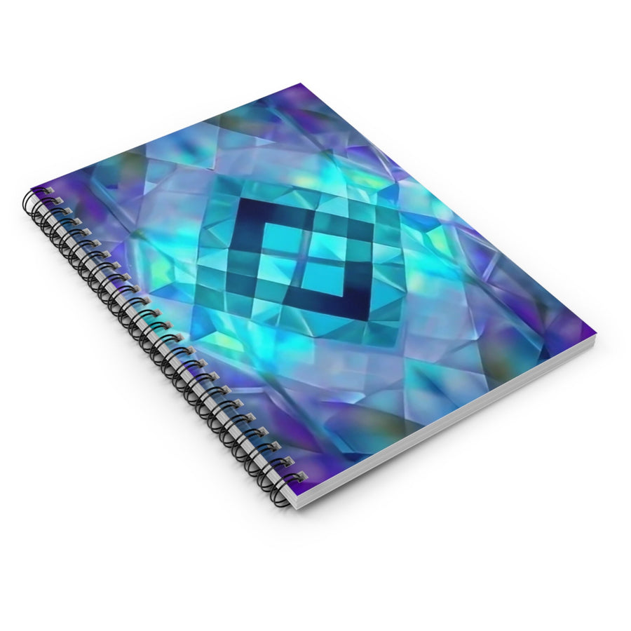 Spiral Notebook - Ruled Line- Blue Diamond