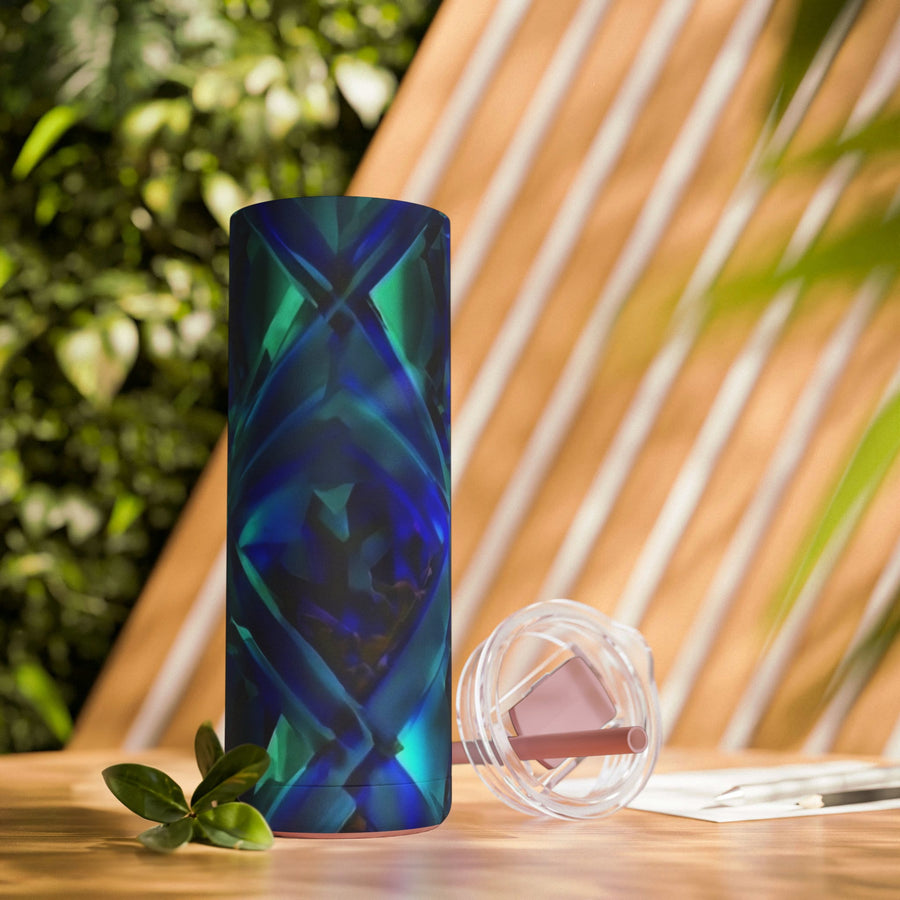 Maars Maker Skinny Matte Tumbler, 20oz-Blue Diamond Argyle
