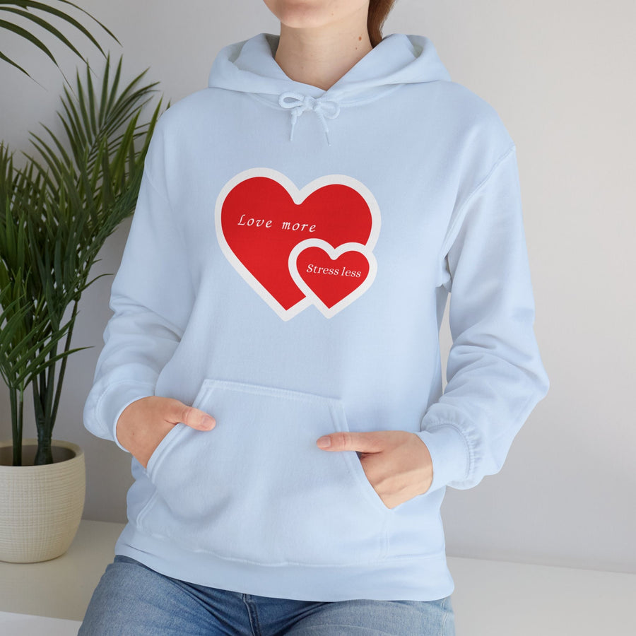Unisex Heavy Blend™ Hooded Sweatshirt-Love More , Stress Less