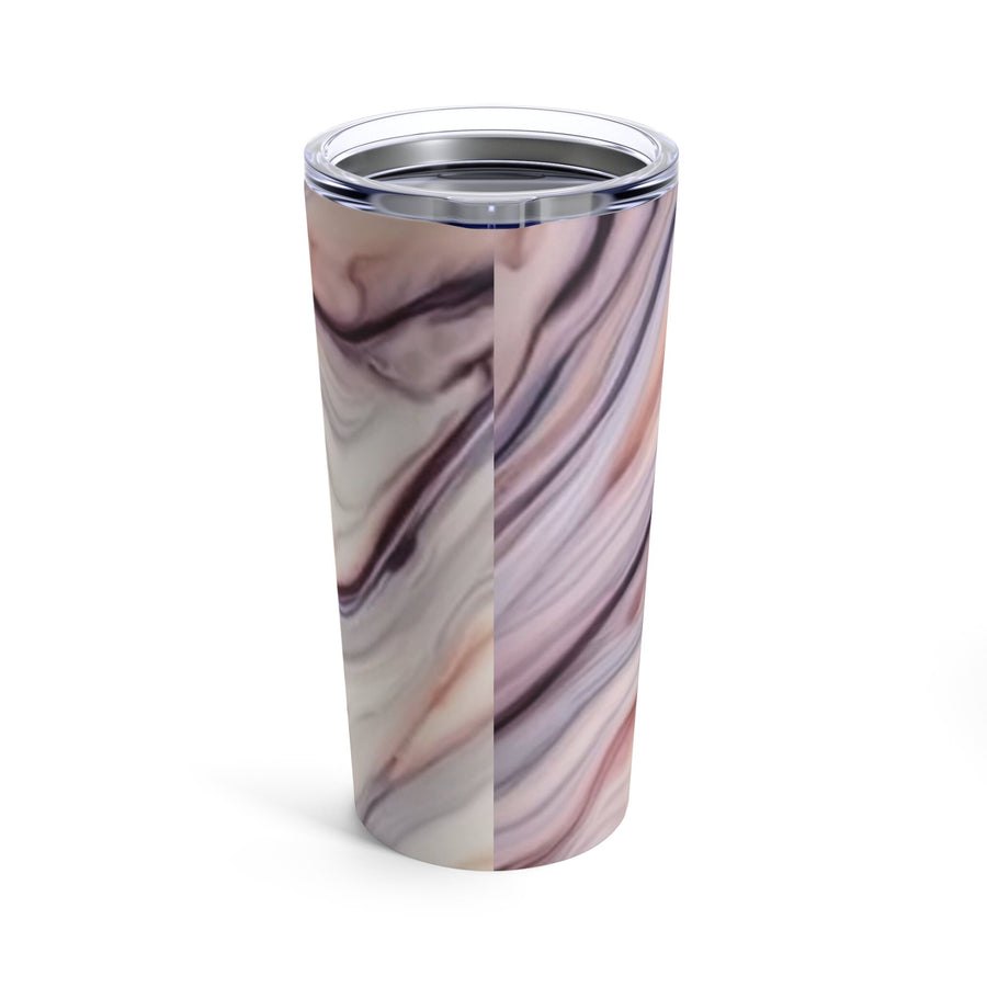 Tumbler 20oz -waves of cream, purple and taupe