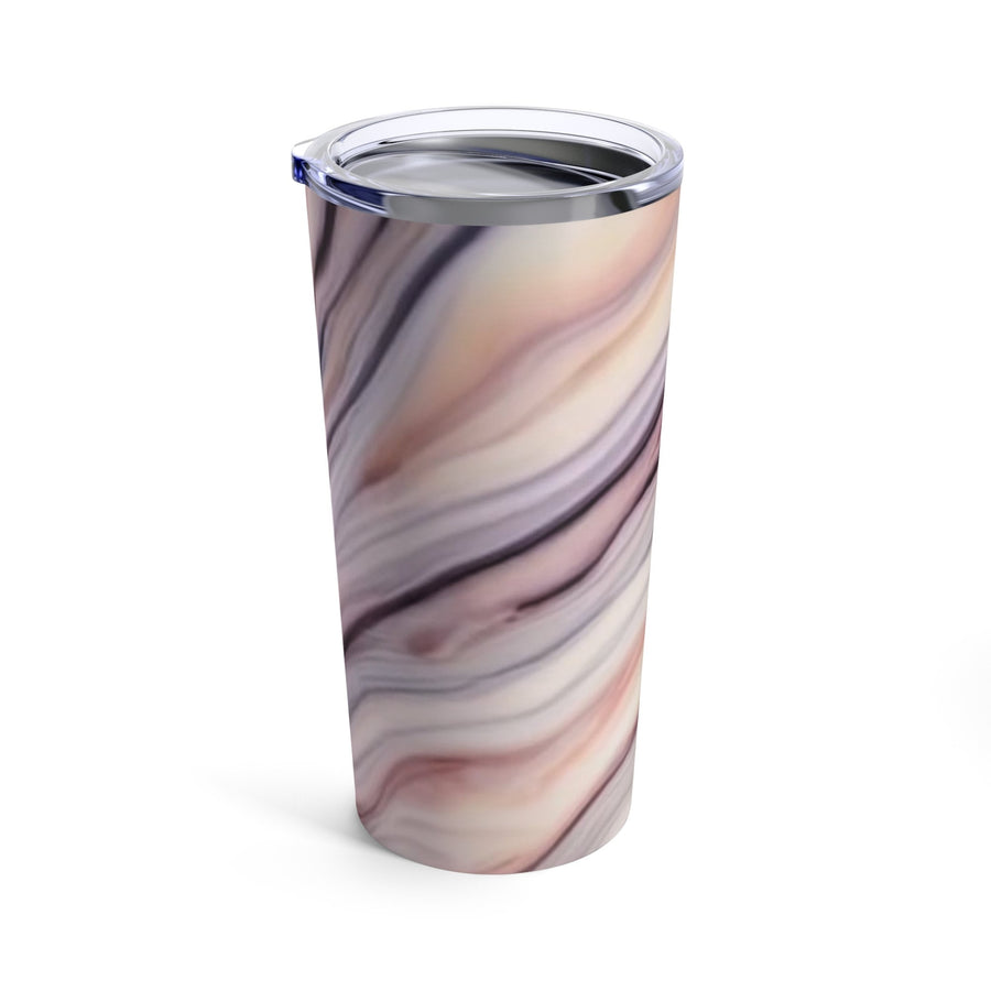 Tumbler 20oz -waves of cream, purple and taupe