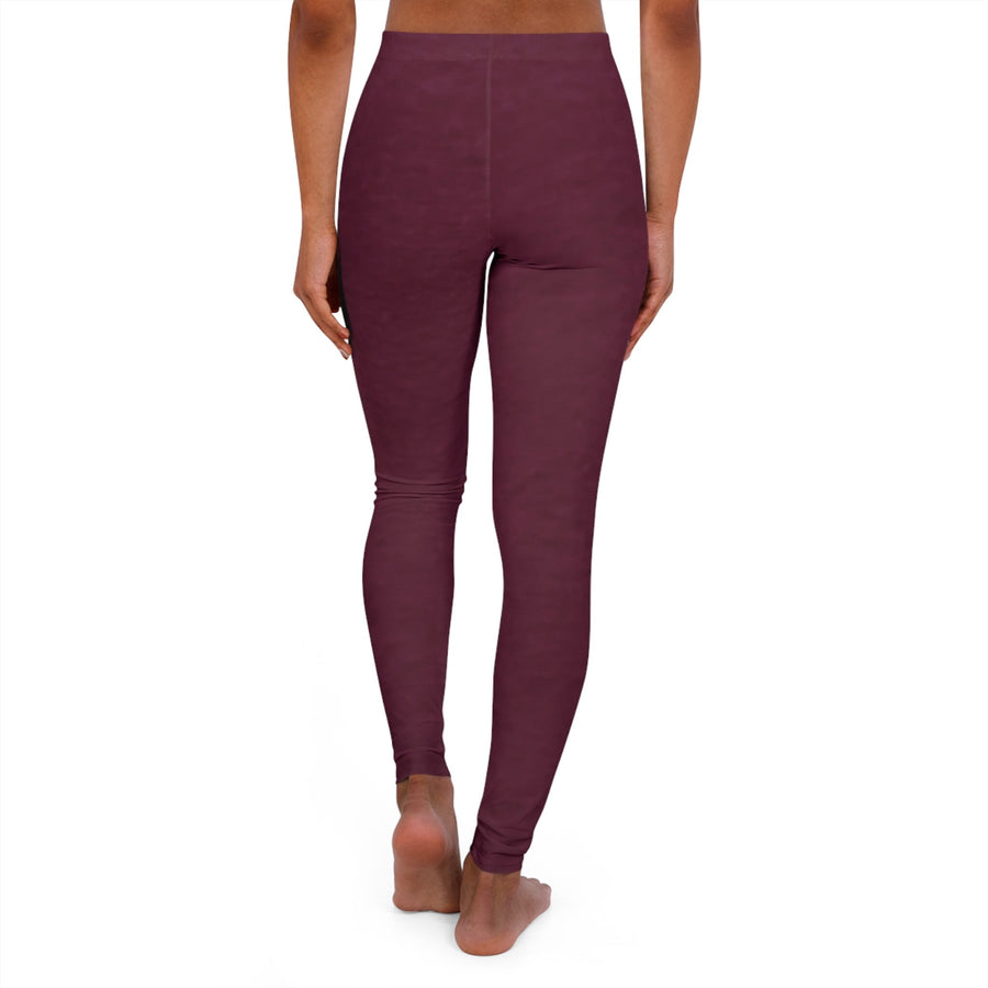 Women&#39;s Spandex Leggings (AOP)-Plum Wine
