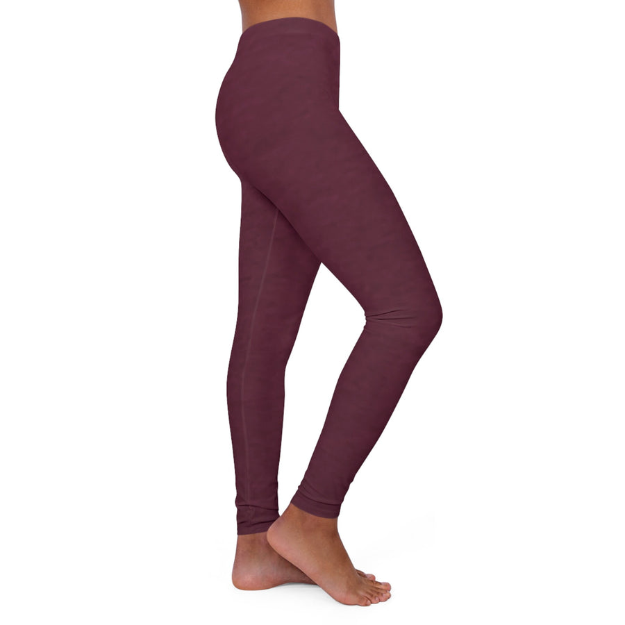 Women&#39;s Spandex Leggings (AOP)-Plum Wine