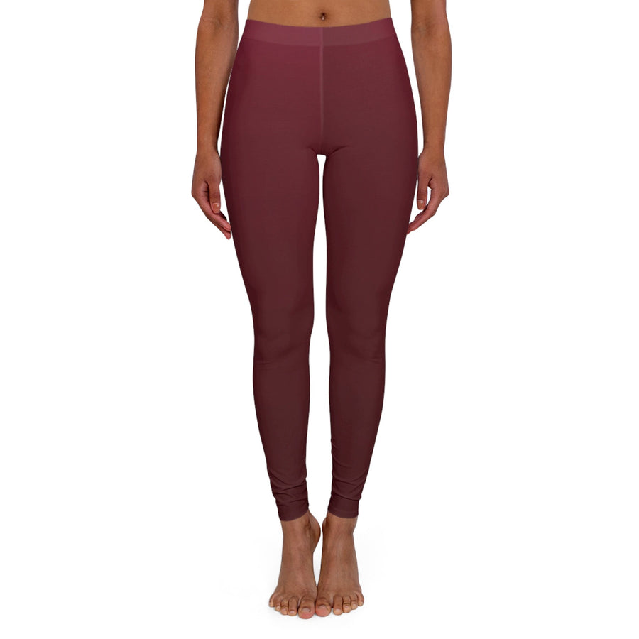 Women&#39;s Spandex Leggings- Burgundy