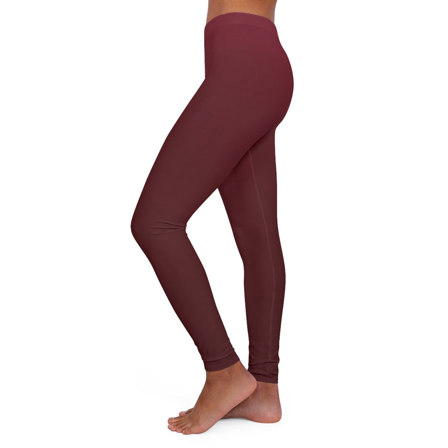Women&#39;s Spandex Leggings- Burgundy