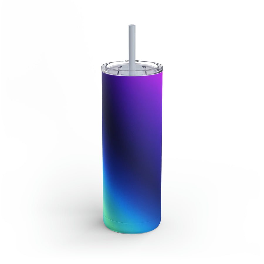 Maars Maker Skinny Matte Tumbler, 20oz-Purple, Blue, Teal, Light green, and White
