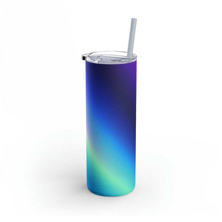 Maars Maker Skinny Matte Tumbler, 20oz-Purple, Blue, Teal, Light green, and White