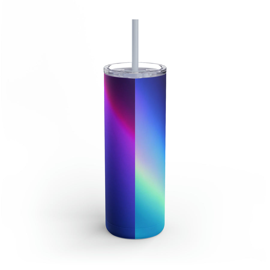 Maars Maker Skinny Matte Tumbler, 20oz-Purple, Blue, Teal, Light green, and White