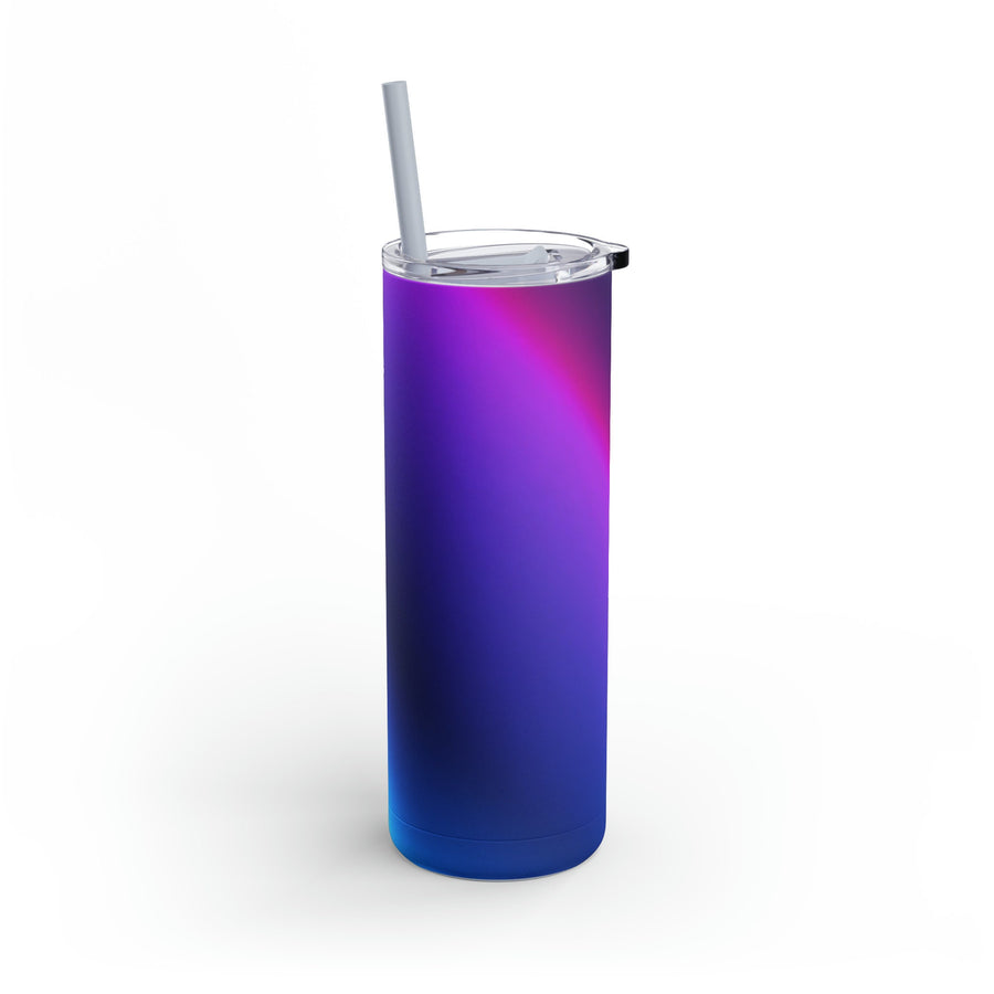 Maars Maker Skinny Matte Tumbler, 20oz-Purple, Blue, Teal, Light green, and White