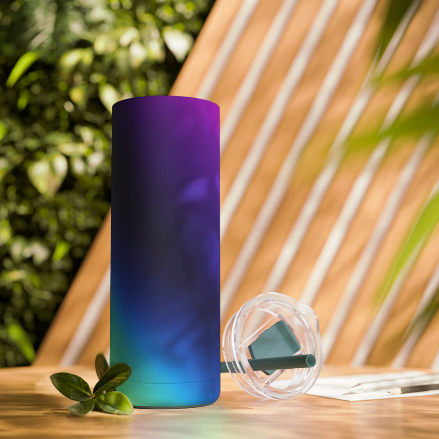 Maars Maker Skinny Matte Tumbler, 20oz-Purple, Blue, Teal, Light green, and White
