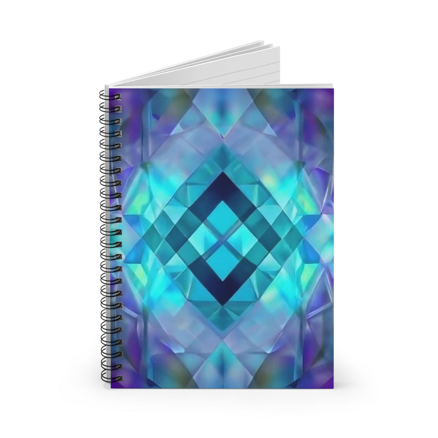 Spiral Notebook - Ruled Line- Blue Diamond