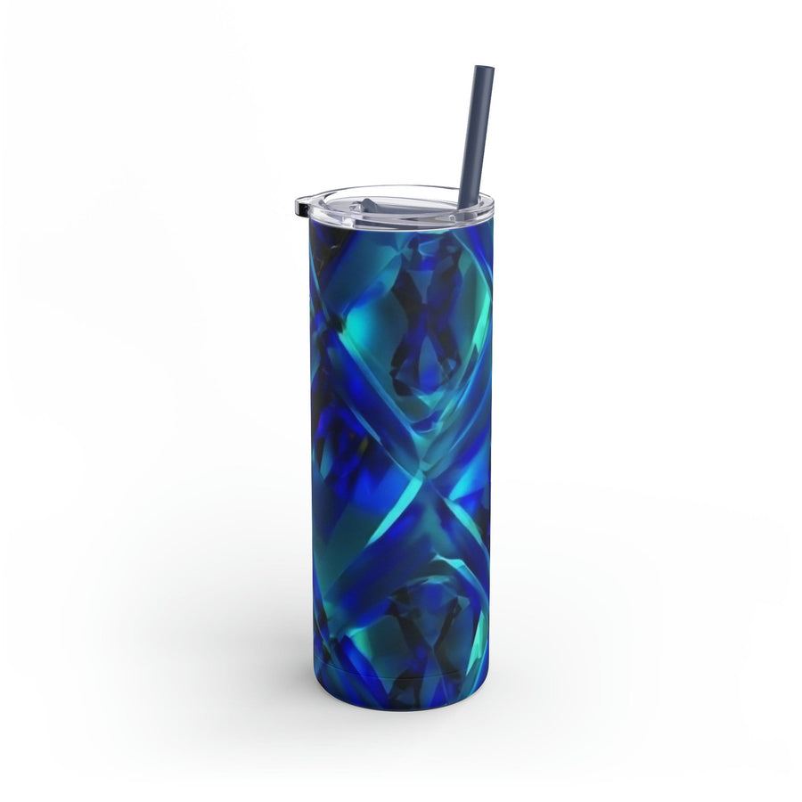 Maars Maker Skinny Matte Tumbler, 20oz-Blue Diamond Argyle