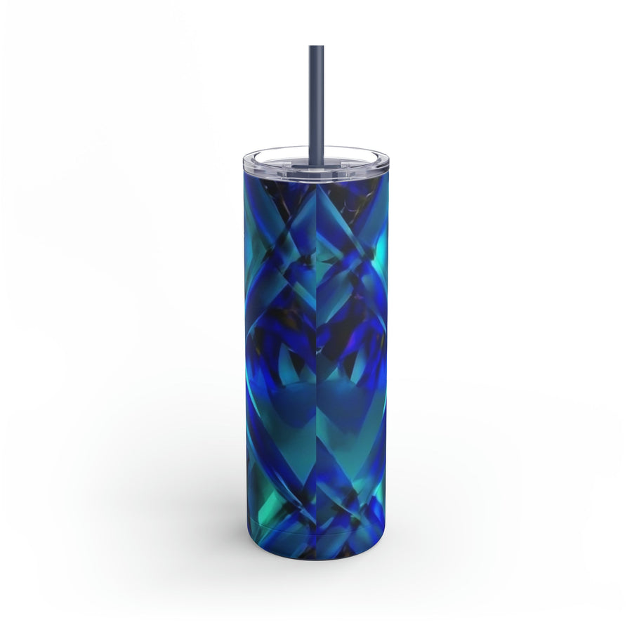 Maars Maker Skinny Matte Tumbler, 20oz-Blue Diamond Argyle