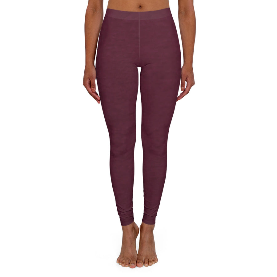 Women&#39;s Spandex Leggings (AOP)-Plum Wine