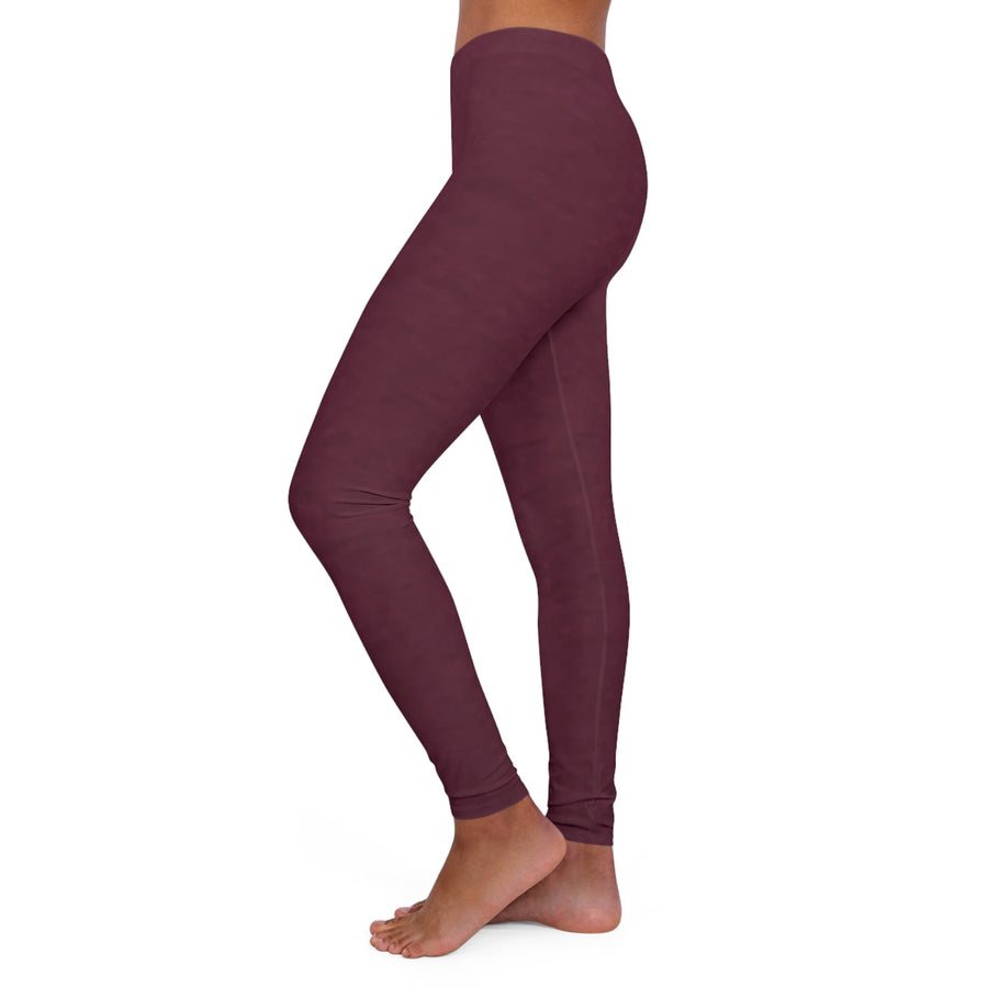 Women&#39;s Spandex Leggings (AOP)-Plum Wine