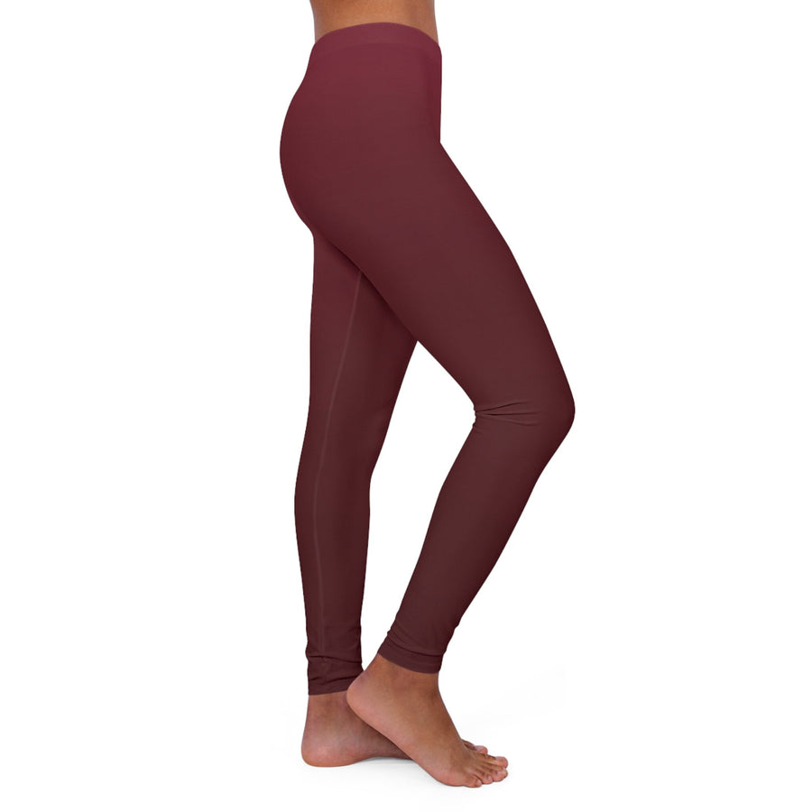 Women&#39;s Spandex Leggings- Burgundy